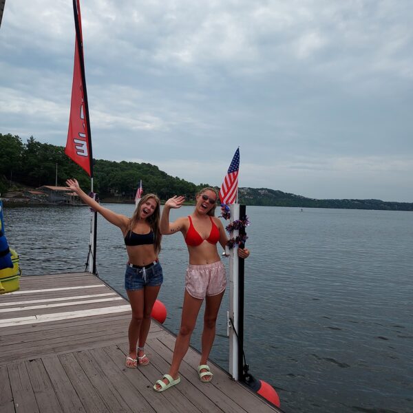 Hi! From our dock gals.