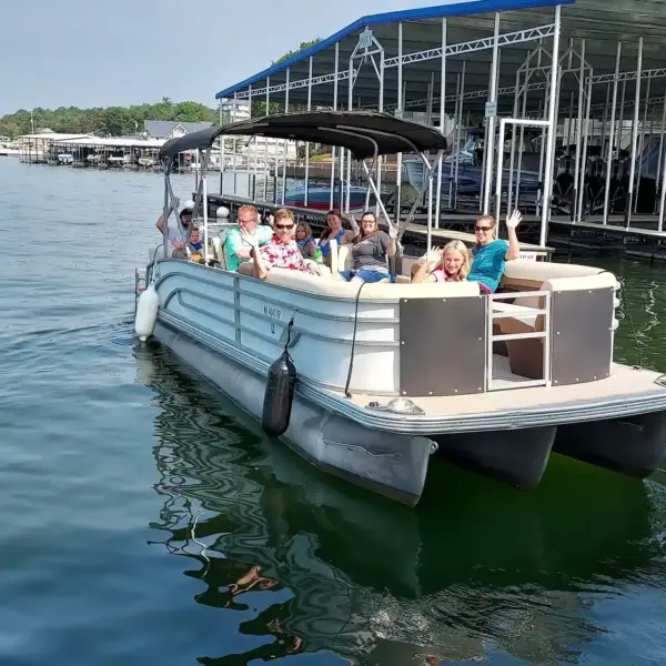 Family leaving the Adventure dock